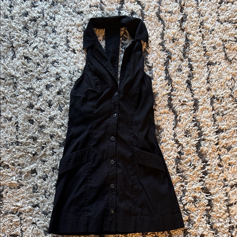 Anthropologie Black Backless Dress